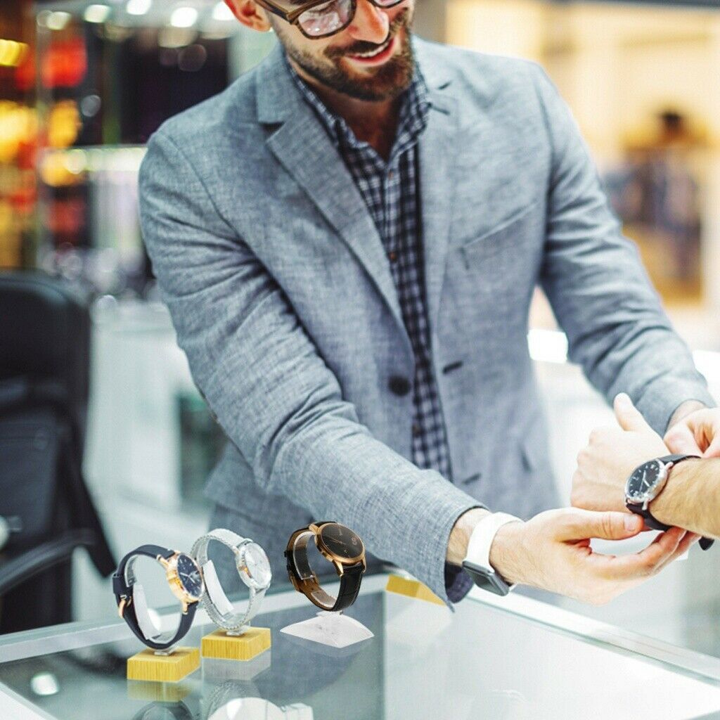 6Pack Clear Wrist Watch Display Holder Jewelry Bracelet Rack Box Holder Stand