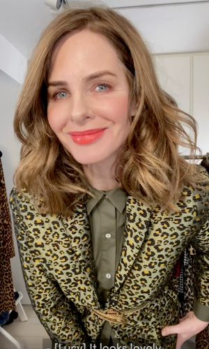 H&M Zara Trinny Animal Print Jacket Sz 34EUR/XS Coat Elegant *Raređź’•ref 165/88A - Picture 7 of 9