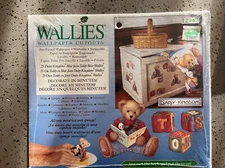 Wallies Wallpaper Cutouts 12947 Teddy Bear Toys Blocks