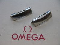 Vintage Omega Stainless Steel End Pieces No. 625 X 2 - Very Rare Vintage Omega Stainless Steel End Pieces No. 625 X 2 - Very Rare