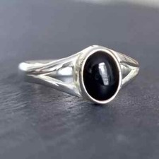 Black Onyx Ring 925 Sterling Silver Band Statement Handmade Women Gift Ring K20