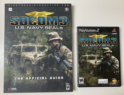 Socom 3 US Navy Seals PlayStation 2 Complete w/ Manual & Official Game Guide Bk