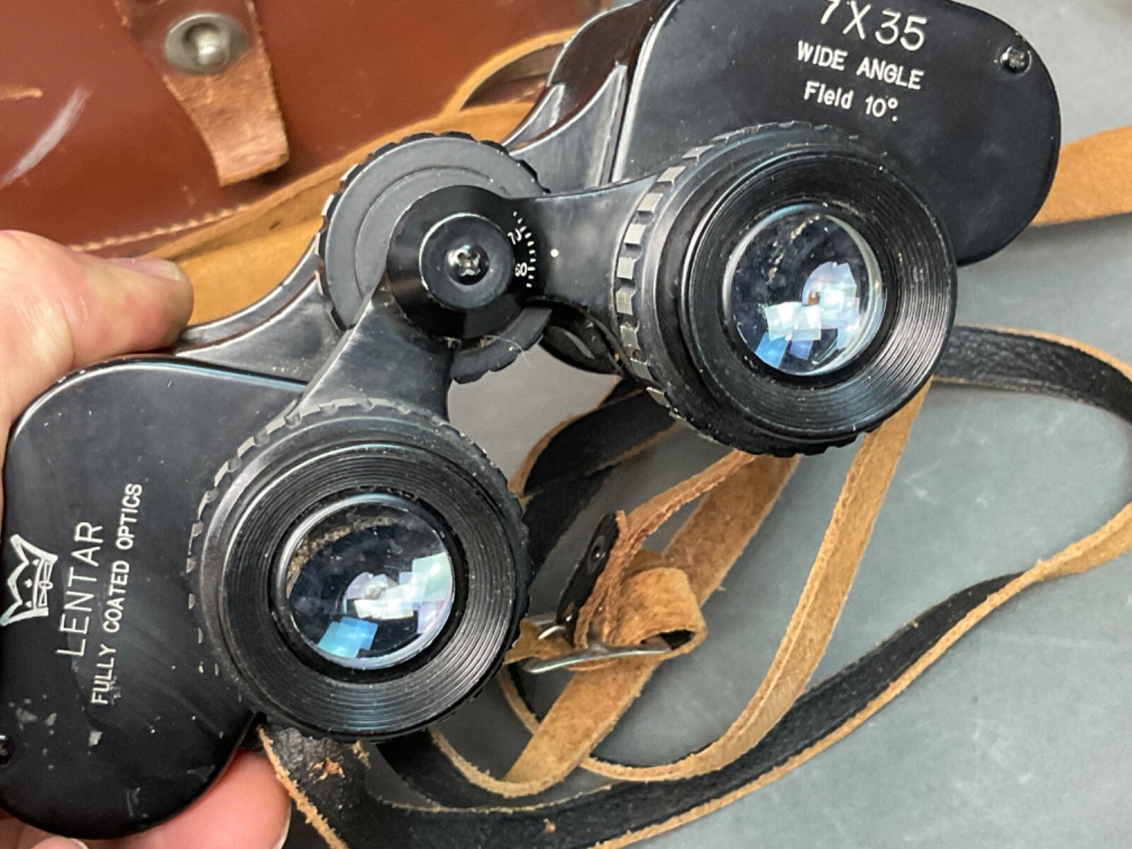 Vintage Lentar Fully Coated Optics Binoculars 7x35 Wide Angle 10
