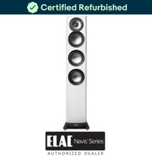 Elac Navis Premium 3-way Powered Floorstanding Wireless Speaker, Gloss White