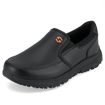 HISEA Men Non Slip Food Service Shoes Water Resistant Chef Health Care Work Shoe