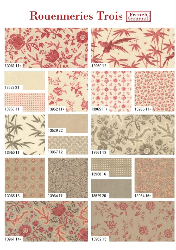 ROUENNERIES TROIS Layer Cake Moda Fabric Quilting French General Cottage 13960LC - Image 2 of 4