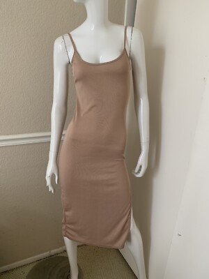 NASTY GAL NWT! Nude Sand I KNOW THE SCOOP Ribbed Midi Bodycon Slip Dress US 6 | eBay NASTY GAL NWT! Nude Sand I KNOW THE SCOOP Ribbed Midi Bodycon Slip Dress US 6 | eBay