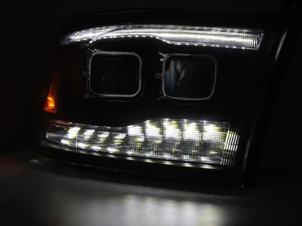 Feux phares Dodge Ram 2009-2018 Daylight LED Noir 41306248 - 2