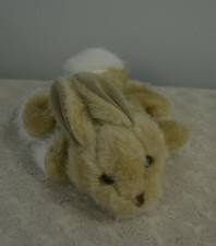 Folkmanis Furry Folk Puppets Bunny Rabbit Hand Puppet Plush Tan White USA Made