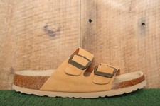 Vintage EASTLAND Tan Leather Sandals w/Cork Midsoles Women's 7M - Made in USA