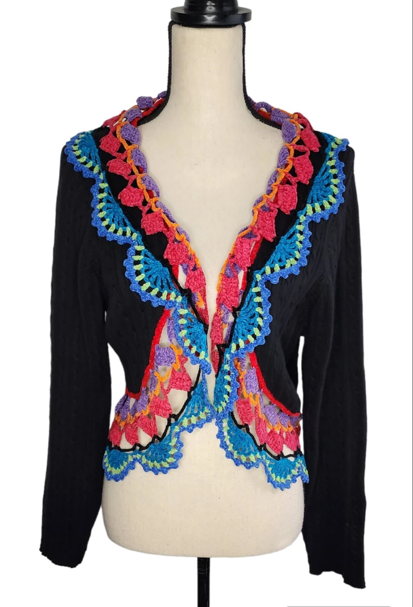 Michael simon floral crochet clearance jacket