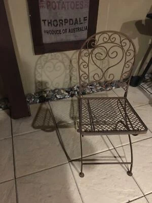 Cast Iron Folding Chair Decor Even Great For Shop Fit Decorative