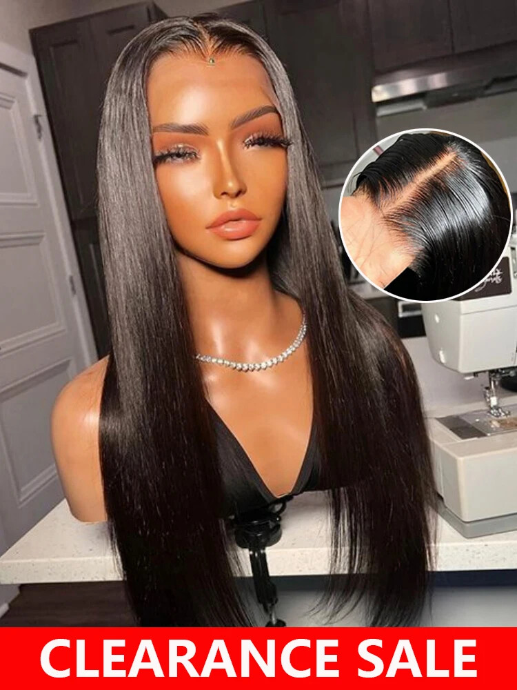 Straight 13x4 HD Transparent Lace Front Wig Brazilian Human Hair 13x6