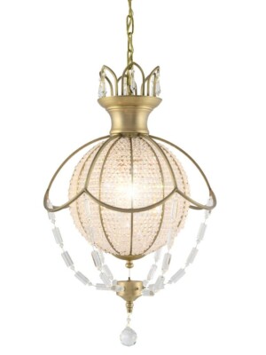 Chandelier K9 Crystal and Bronze Light Fixture Foyer Dining Room Kitchen Island