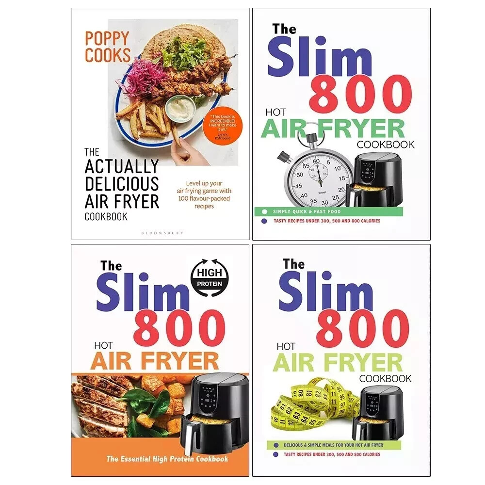 Slim 800 Hot Air Fryer Series Iota,Poppy Cooks Poppy O'Toole (HB) 4 Books Set