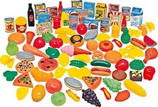 114pc Pretend Play Food Set Fruit Vegetable Cake Shopping Toy Supermarket Stock