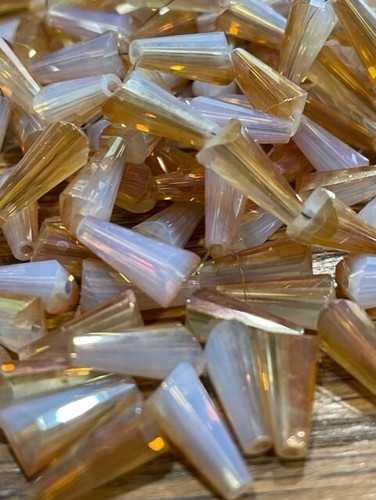Czech Opalescent Preciosa Two Tone Glass Bead jewelry