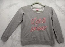 Jenni by Jennifer Moore Intimates Sweatshirt Let It Snow Women's Medium Gray