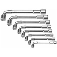 Holex Steckschlüssel-Satz, abgewinkelt, Industriequalität / 11 Stück / Gr. 6-24