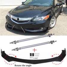 For Acura Ilx 13-21 Tl Tlx Front Bumper Lip Splitter Chin Spoiler Strut Rods