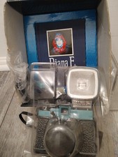 Vintage Lomography Diana F Film Camera with Flash - strap - book