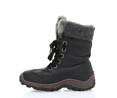 Pajar Alice Women's black leather waterproof fur lined boots sz. 5-5.5