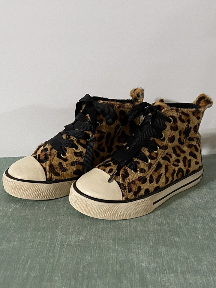 Tenis Polo Ralph Lauren Sag Harbour con estampado de guepardo para niños pequeños talla 8 Foto 2 de 4