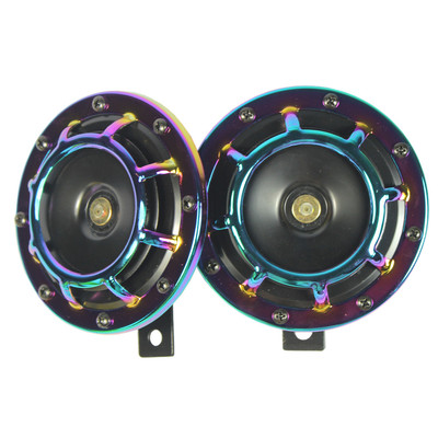 NEO CHROME SUPER LOUD BLAST TONE GRILL MOUNT 12V ELECTRIC COMPACT CAR HORN