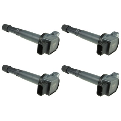 NGK Set of 4 COP Pencil Type Distributorless Ignition Coils For Acura Honda L4