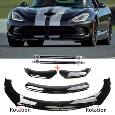 For Dodge Viper 01-17 Front Bumper Lip Splitter Spoiler Bod Kit Gloss Black