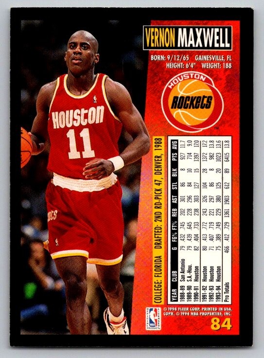 Vernon Maxwell Base Panini Stickers 145 VG
