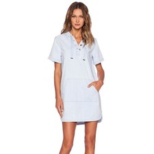 MARC BY MARC JACOBS Sunbleached Pale Indigo Cotton Short Sleeve Shirt Dress Sz M