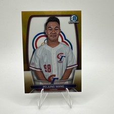 2023 Bowman Chrome WBC Flag Gold #WBC-11 Po-Jung Wang /50 RC