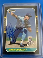 Mark Gubicza 1987 Donruss Baseball On Card Autograph Kansas City Royals