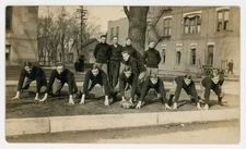 1912 Iowa Champion football team RPPC real photo post card EX Grinnell College?