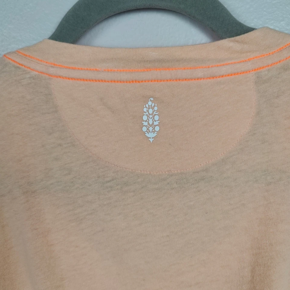 Free People Movement My Time Tee Womens Small Peach Orange Top Oversized - Image 4 of 4