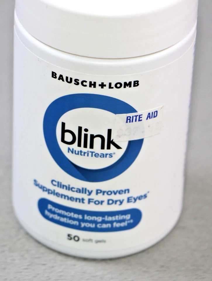 Bausch + Lomb Blink NutriTears Suplemento Ojo Seco 50 Cápsulas Blandas Hidratación Nuevo Foto 3 de 4