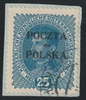POLAND 1919 POCZTA POLSKA on Austria,Sc.58, 25H. expertized KOSACK+other