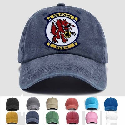 Customized Embroidered Hat HCS-4 Red Wolves Squadron, Trucker Hat, Gift Idea