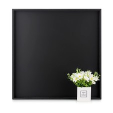 Hanobe Large Black Ottoman Serving Tray for Living Room & Coffee Table Decor