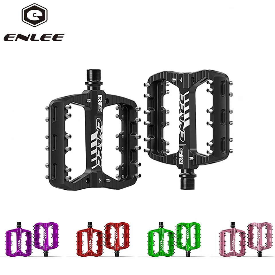 Pedales de rodamiento de una pieza de aleación de aluminio ENLEE para bicicleta MTB 9/16" para bicicleta 2 piezas