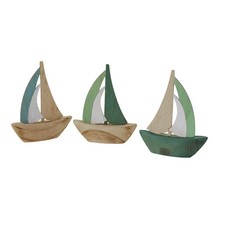 ohne Marke Segelboot "Ahoi" 3er-Set