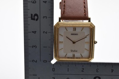 TOP MINT] SEIKO Dolce 8N40-5010 Vintage Gold Quartz Men's Watch