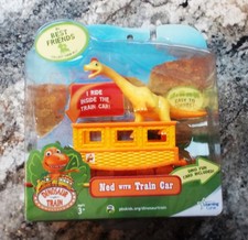 Dinosaur Train Ned Brachiosaurus with Train Car New in Box 2010 Jim Henson PBS
