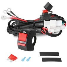 OFFROADTOWN Motorcycle LED Lights Wiring Harness Kit with Handlebar Switch... 