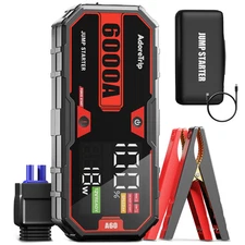 Car 6000A Portable Jump Starter with Power Bank 12V Booster Starting Device