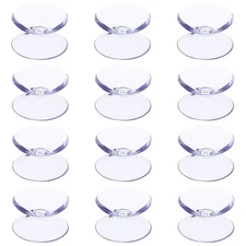 12 Pcs Non-slip Mat Suction Pads for Glass Table Cup Double Sided Cups