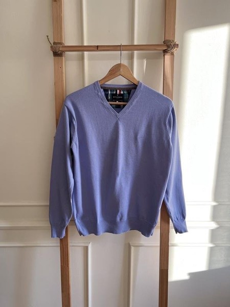 Men Daniel Hechter Sweater Blue Cotton 36 / S / 44
