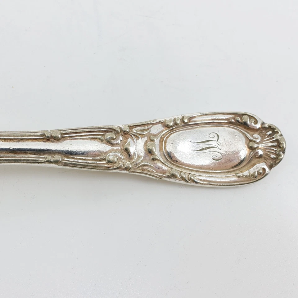 Old French (1889) by Tiffany & Co Silverplate 7 3/4" Dinner Fork Monogrammed "W" - Image 4 of 4