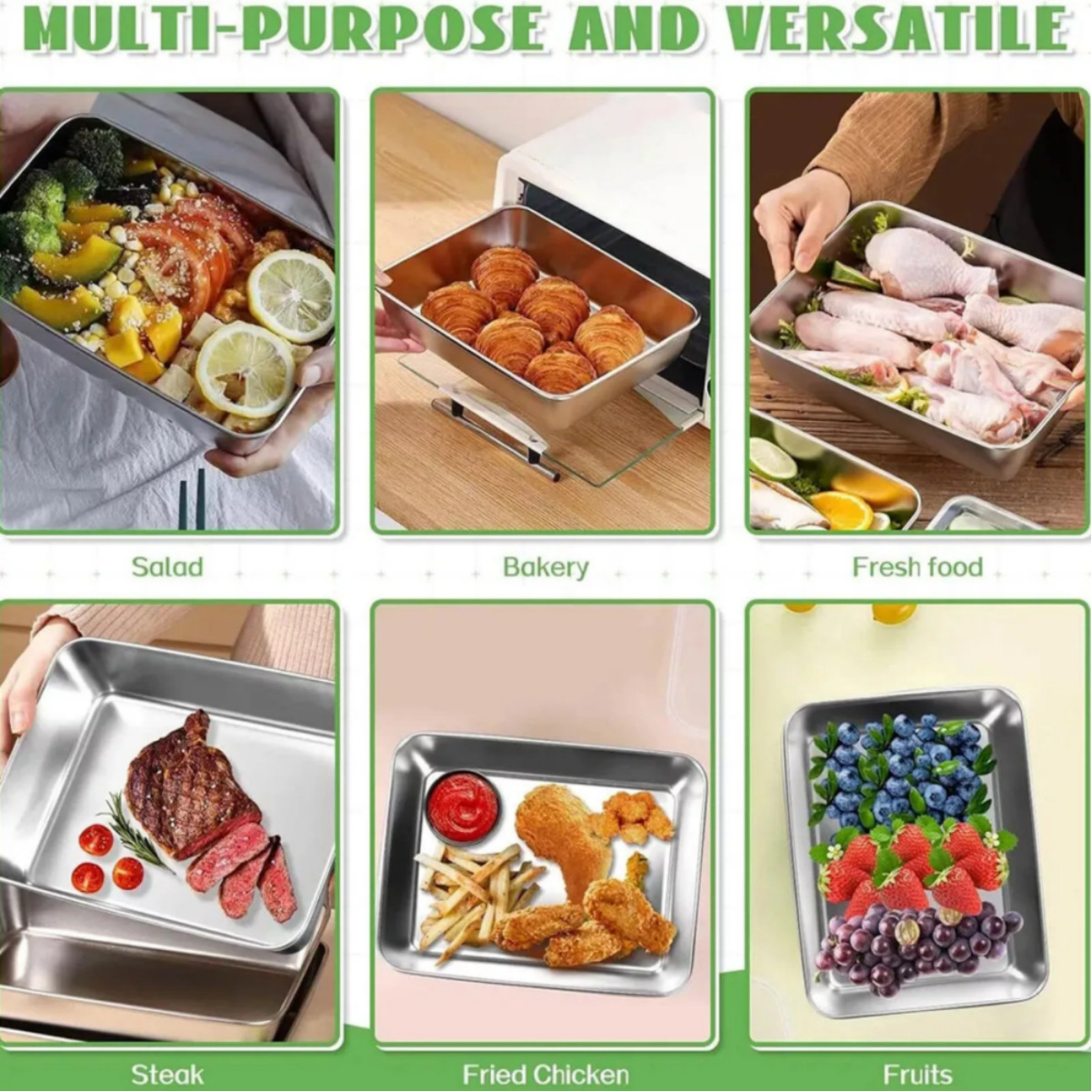 5X Large Stainless Steel Food Containers With Lids Leakproof Meal Prep Contain